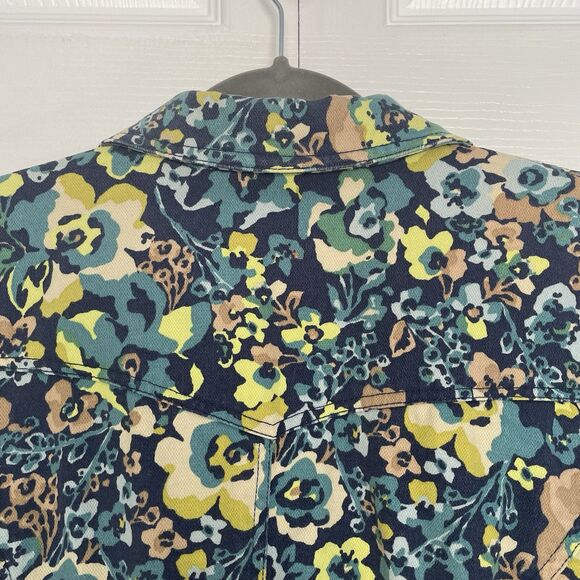 Liz Claiborne Floral Denim Jacket Women’s Size XL - Picture 7 of 12